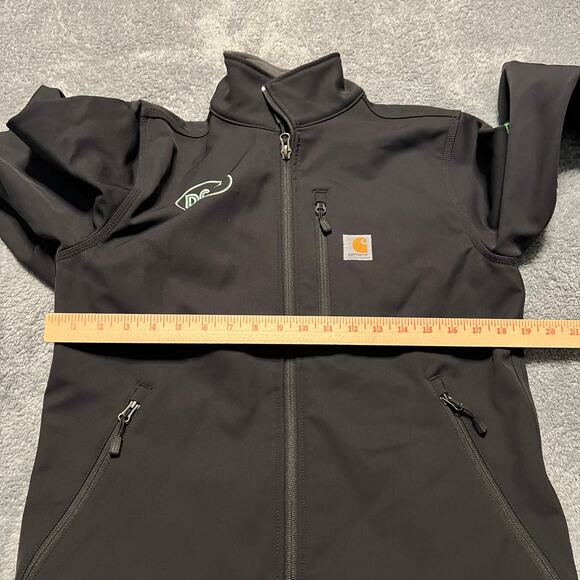 Carhartt Jacket Mens Small Rain Defender Full Zip Coat Black - Picture 8 of 9